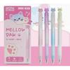 Set of 4 Cute Animal Cat Ballpoint Pens, Black Ink, 0.5mm Gel Ink, School Supplies, Student Gifts, Durable & Smooth Writing