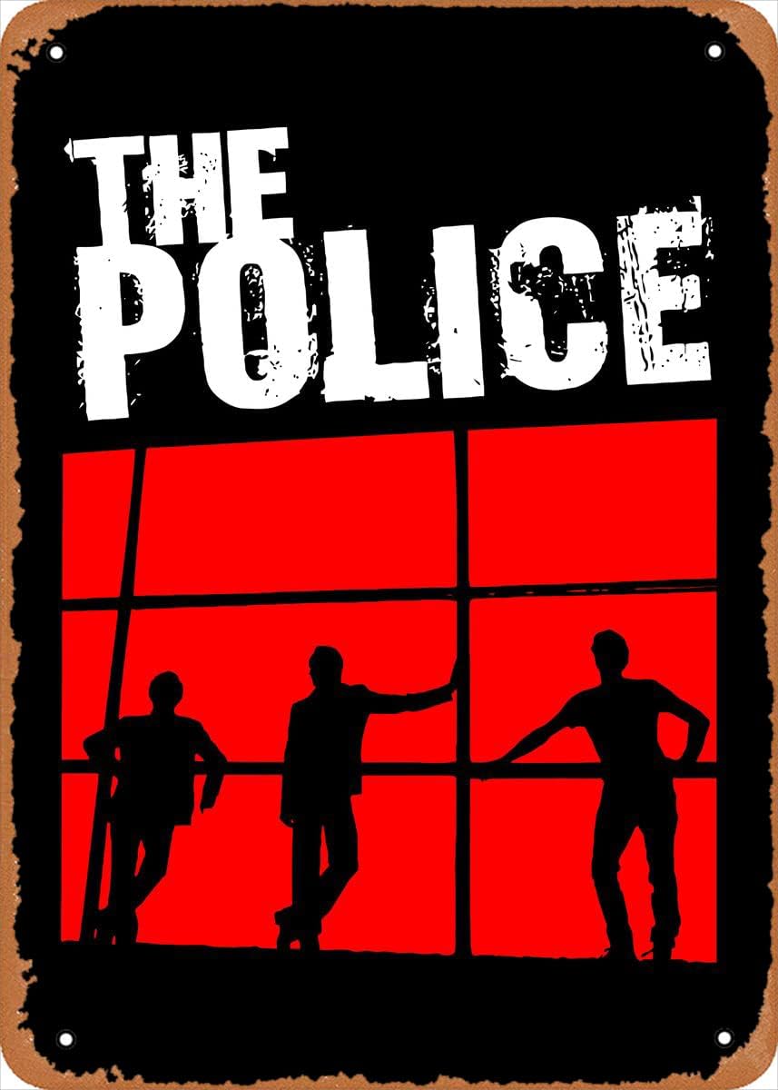 

Музыкальная группа The Police Металлическая жестяная вывеска Постер Винтажное искусство Настенный декор алюминий 20x30cm（7.8x11.8inch）