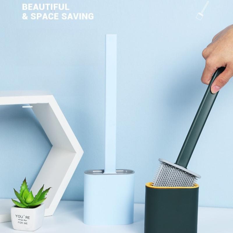 Multi-functional Cleaning Brushes for Home, Wall Mounted Toilet Brush with Removable Handle, Easy Clean Brush Set for Bathroom