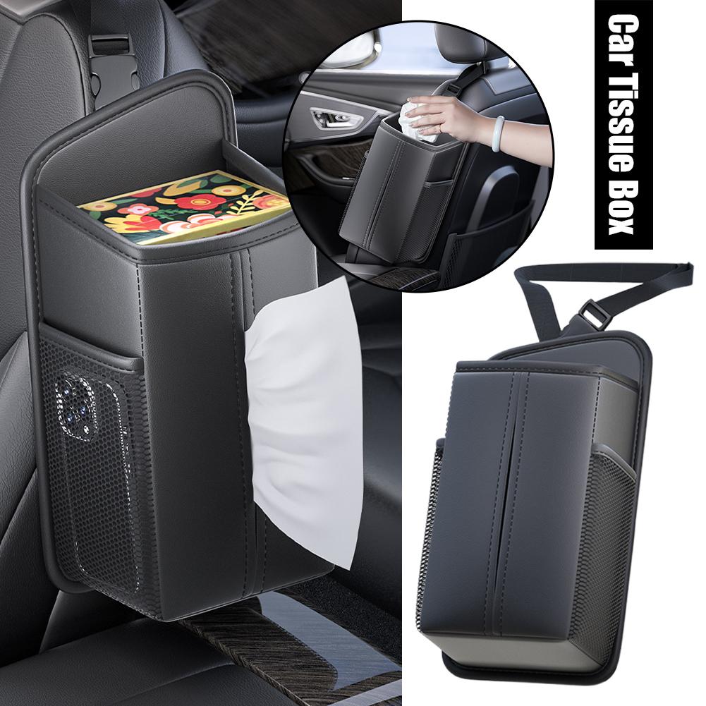 Leder Auto Aufbewahrungstasche Auto Sitz Organizer Taschentuchtasche Getränkehalter Aufbewahrungstasche Auto Aufbewahrungsbox Mit Aufhängung