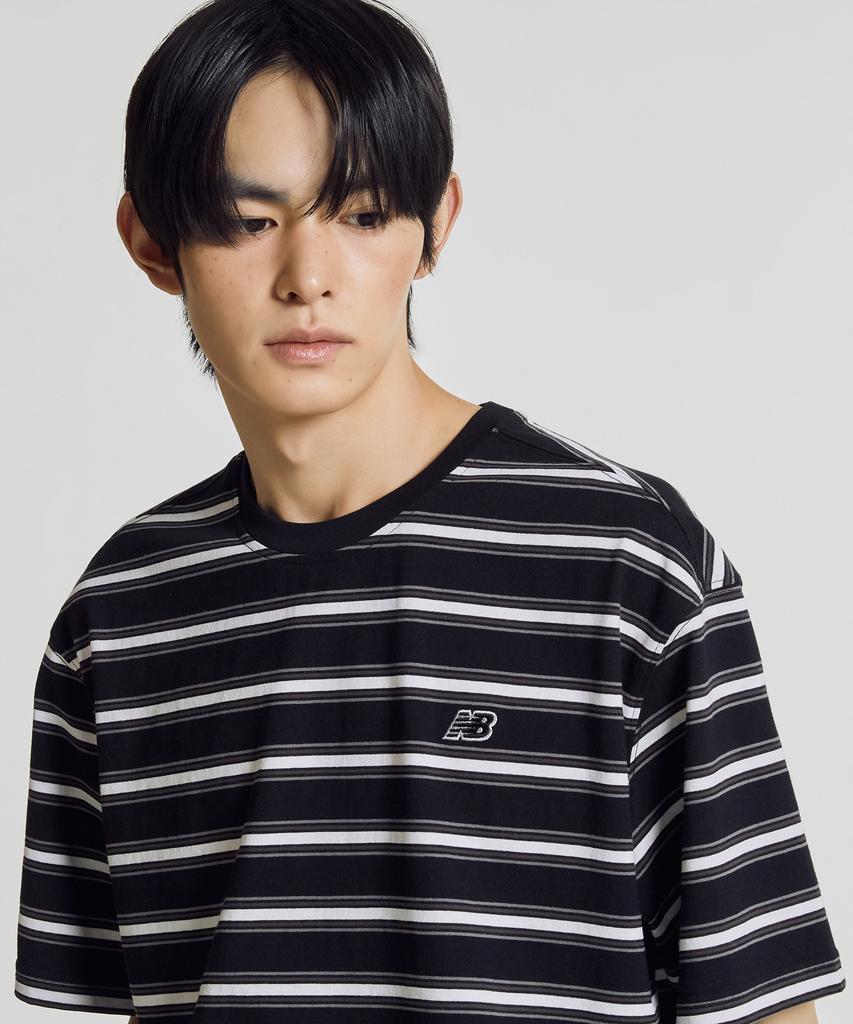 Nyuballanseu Nbneg21583 / Uni Track Club Striped Short Sleeve Tee (Black)