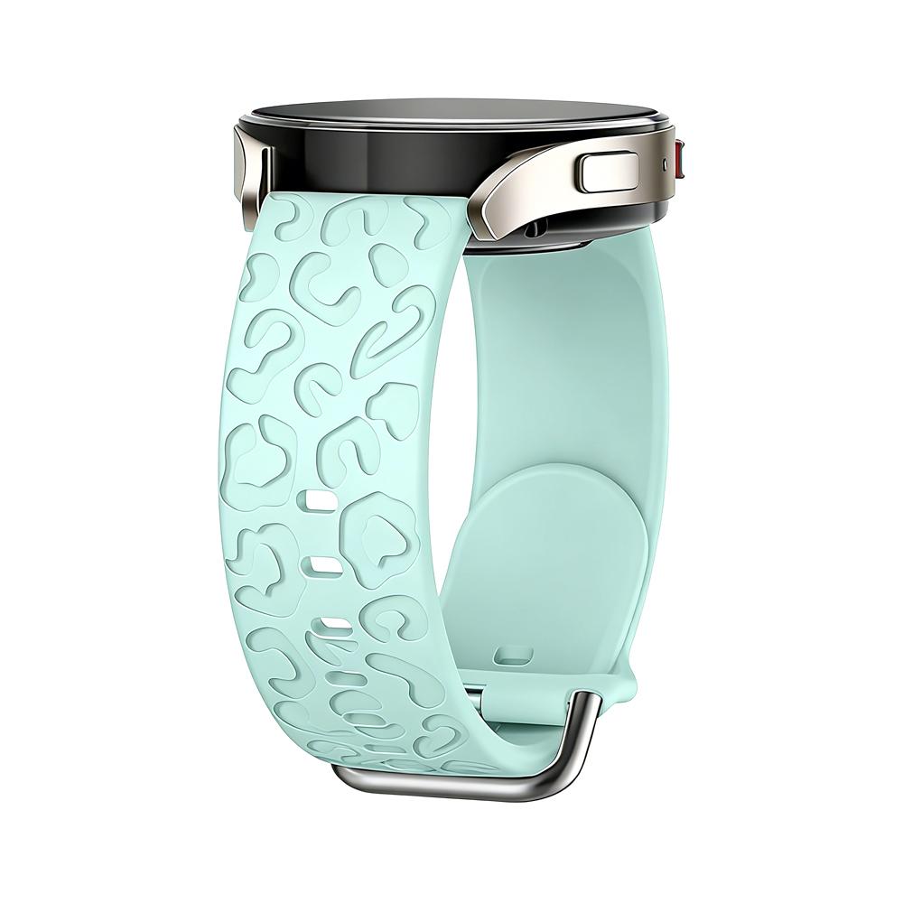 

Band for Samsung Galaxy watch 8/7/6/5/4/classic/5 Pro Wristband Leopard Engraved Silicone bracelet correa Galaxy watch 7 Strap Galaxy 4 40mm 44mm мятный зеленый
