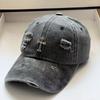 Spring and summer new broken washed baseball cap women's old cross soft top cap men's couple casual sun hat