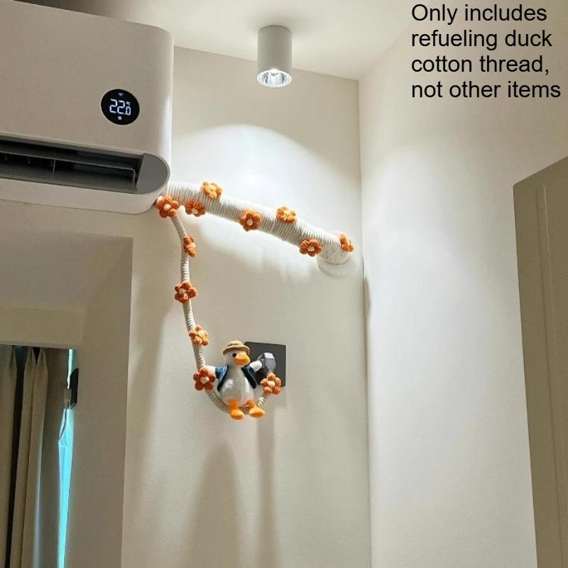

Креативная утка, обернутая декоративными элементами из пеньковой веревки, для украшения настенного воздуховода кондиционера в спальне 20m