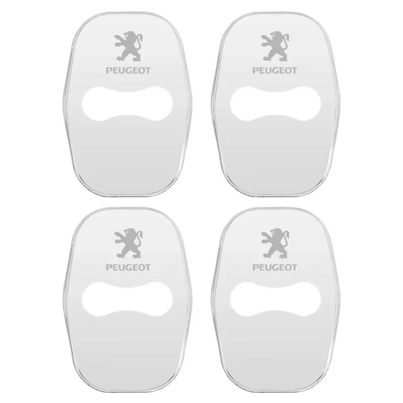 Samolepka na auto 2025 Horké 4ks Nerezové kryty zámků dveří auta Samolepky Pro Peugeot 208 3008 407 2008 508 206 308 307 Interiér Au