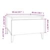 Side Table Brown Oak Effect 50 X 46 X 35 Cm Engineered Wood