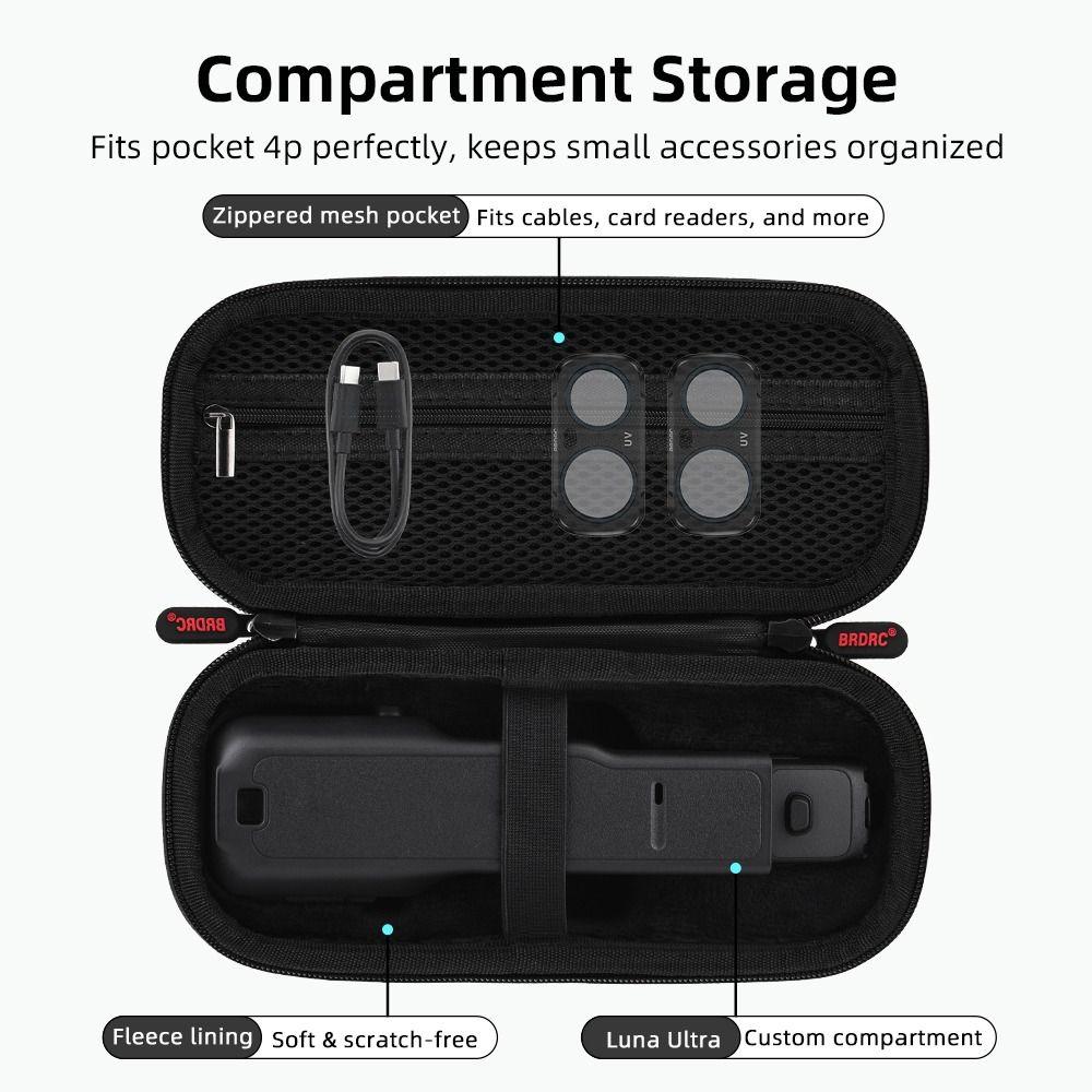 Waterproof Mini Carrying Case Camera Handbag for Insta360 Luna Ultra Gimbal Camera Accessories