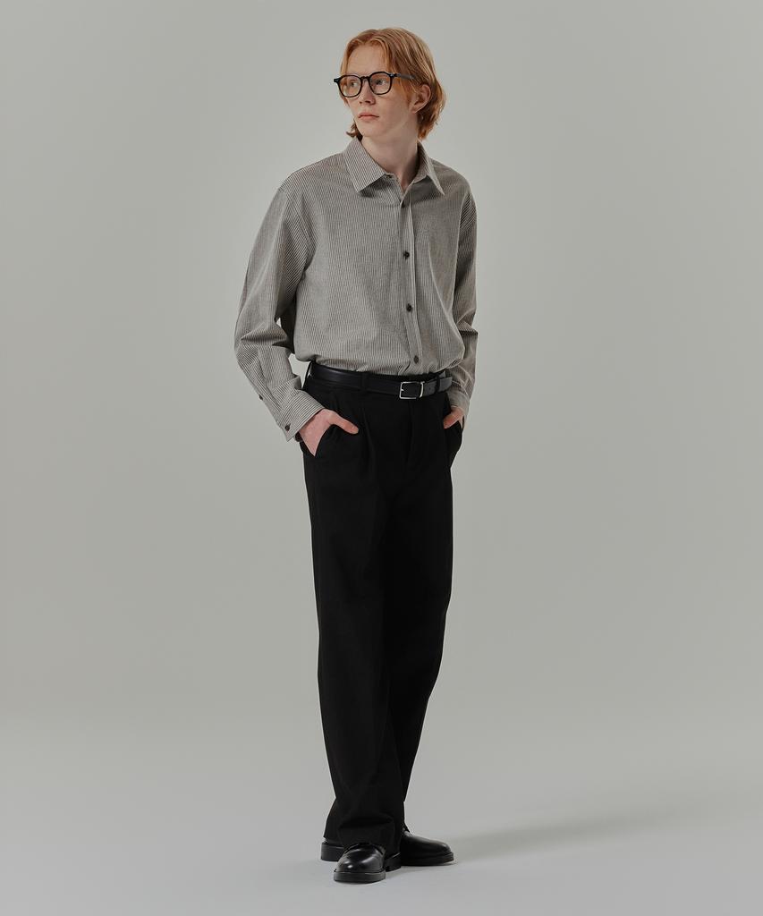 MINDBRIDGE [Couture] Denim-Like Wide One-Pleat Pants Mypt6173