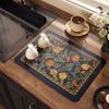 Retro Drying Mat Super-Absorbent Countertop Mat Tableware Drain Pad Kitchen Placemat Home Draining Mats Table Counter Pads