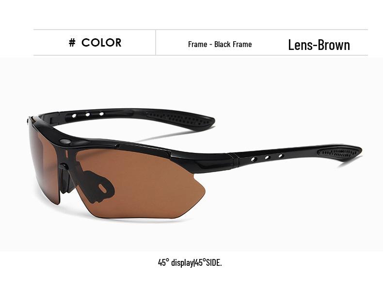 Trendy sykkelbriller i pilotstil: Unisex sportsbriller for utendørsaktiviteter