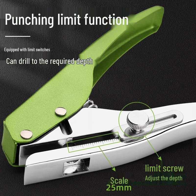 Heavy-Duty 3-10mm Loose Leaf Single Hole Punch Pliers for PVC and Paper