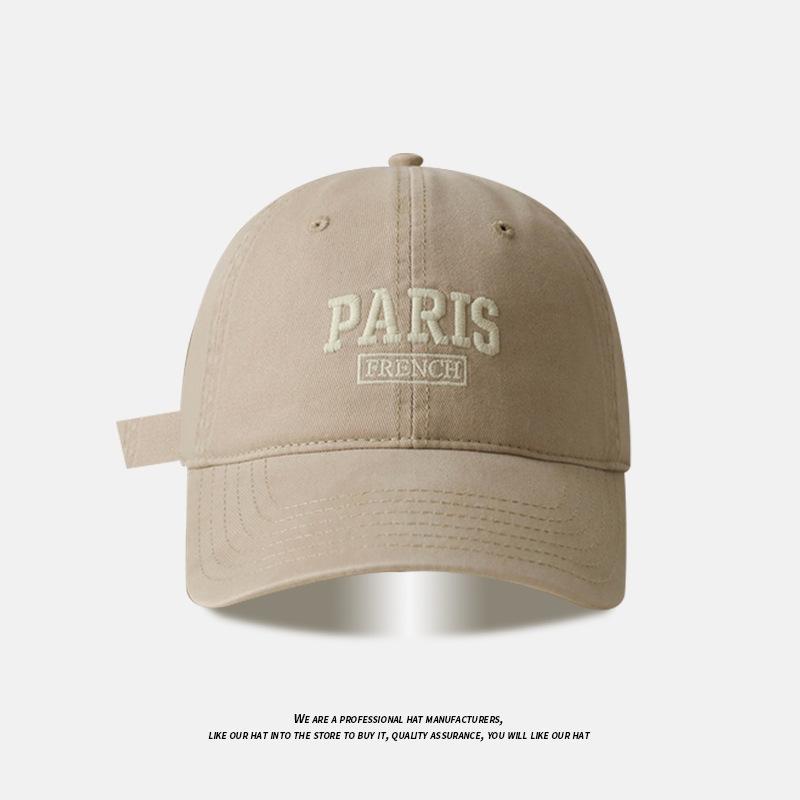 Paris Alphabet Baseball Cap Women'S Face Small Simple Sports Hat Women'S Outdoor Versatile Men'S Cap