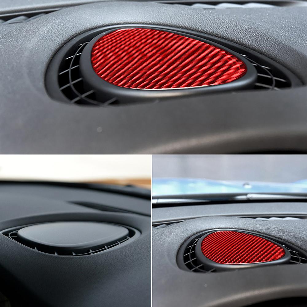 Car Dashboard Air Outlet Stickers 3D Auto Interior Decorative Accessories Carbon Fibre Stickers For MINI Cooper JCW F56 F55 F54