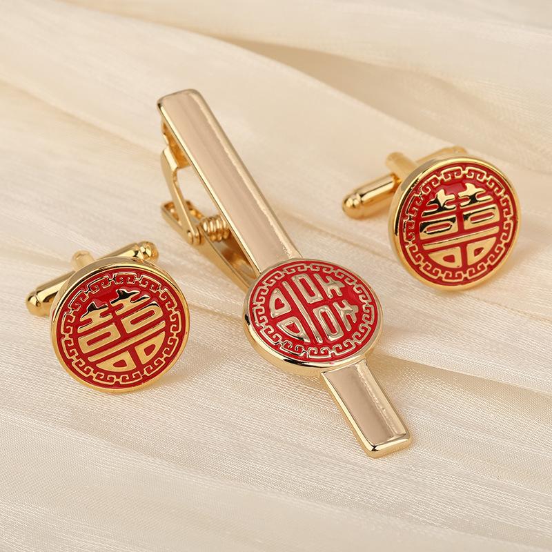 

Groom Wedding Best Man Free Shipping Men S Business Fashion Exquisite Tie Clip French Cufflink Set Gift Box