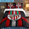 3-teiliges Fußball-Sport-Bettwäsche-Set, Ideal für 1 Bettbezug und 2 Kissenbezüge, Perfekt als Weihnachtsgeschenk, Ideal für Schlafzimmer, Wohnheim