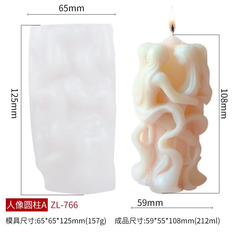 

Силиконовая форма для свечи «Объятия человеческого тела» Форма для свечи в форме цилиндра человеческого тела DIY Ручная работа Ароматерапия Гипсовая форма для мыла