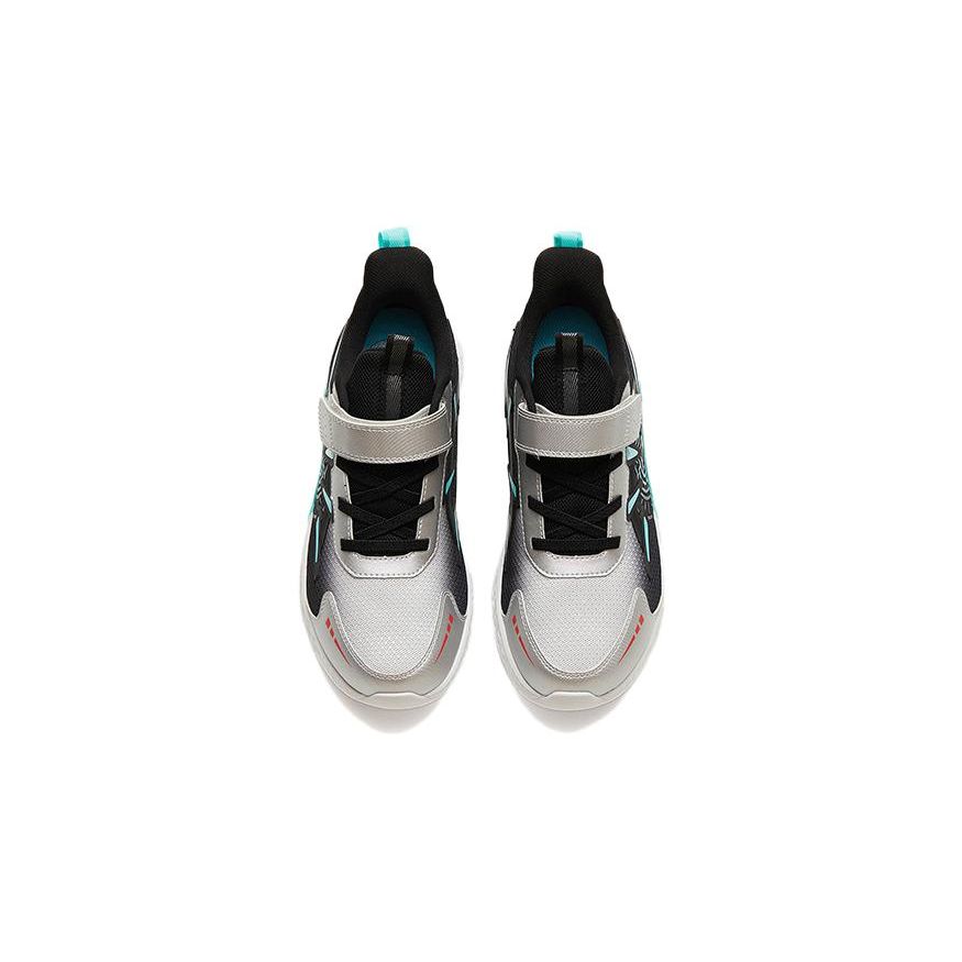 Anta Kids Sports Comfortable Versatile Non-Slip Breathable Low-Top Running Shoes Kids Sneakers Black Silver Blue 312315578-1