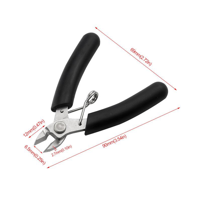 Toothless Pointed-Nose Diagonal Cutting Pliers: Small Stainless Steel Jewelry & DIY Palm Pliers