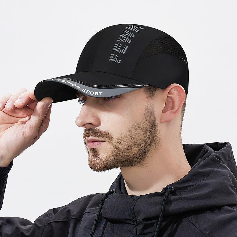 Spring Summer Spliced Mesh Sunscreen Quick-Drying Cap Men Breathable Travel Sunshade Baseball Cap