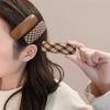 New Fashion Fabric Plaid Side Hair Clips Women Korean Coffee Color Geometric BB Clip Hairpins Hairgrip For Girls Kids Hair Accessories