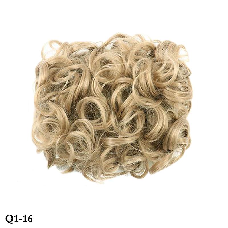 MERISIHAIR Perucă Chignon ondulată naturală pentru femei, extensii de păr din fibre sintetice de culoare pură, potrivite pentru petrecere, nuntă, utilizare zilnică