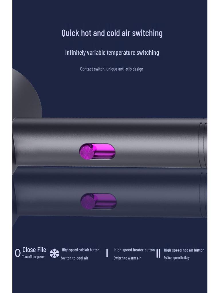 High-Power Dual-Use Hair Dryer with Blue Light - Constant Temperature for Dorm and Home