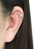 Minimal Piercing Teardrop Cubic Curve Surgical Labret Piercing