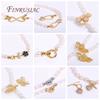 Trendy Pearl Clasp Connector For Bracelet Necklace Making,18K Gold Plated Pearl Clasp Fastener DIY Jewelry Making Accessories