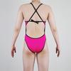 Solteu Black & Pink Women'S One-Piece Reversible Swimsuit