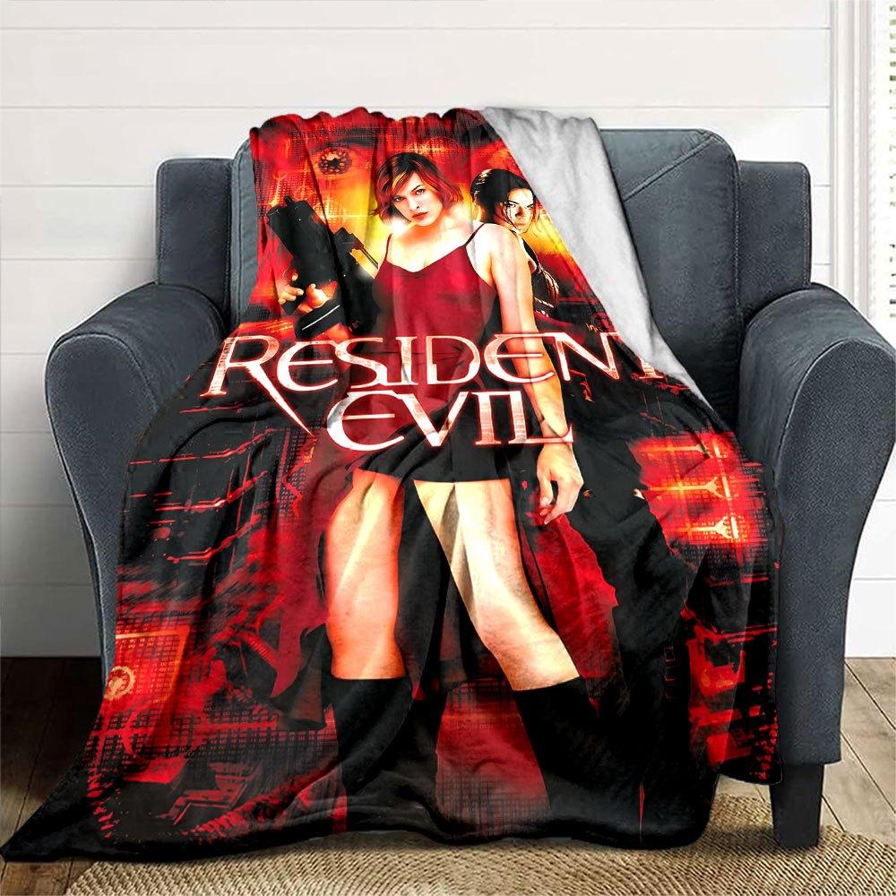 1pc Resident Evil 12 Blanket Soft Warm Throw for Home, Office, Travel All Season Cozy Bedding Gift, Office Cozy Accessor