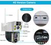 8MP 4K HD Solar IP Camera Wifi 4G Sim Dual Lens Outdoor PIR Human Detection CCTV Camera Low Powered V380pro Smart Security IP Cameras