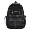 Schoolbag New College Style Women's Plaid Contrast Color Large Capacity Backpack Junior High School Students Elementary School Students Two-piece