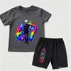 Jujutsu Kaisen Gojo Satoru 67 Stampa Set T-shirt e Pantaloncini in Poliestere per Bambini Ragazzi Ragazze Outfit Estivo