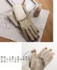 Smartphone Compatible Knit Fleece Gloves Warm Touchscreen Compatible [Sankyo Shoji] Women's Eco-Fur -