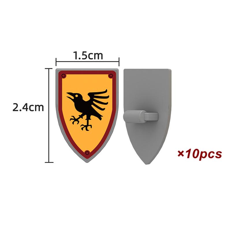 Medieval Knight Armored Troops Ancient Army Soldiers Mini Weapon Equipment Flag Model Building Blocks Kids Toys Birthday Gifts