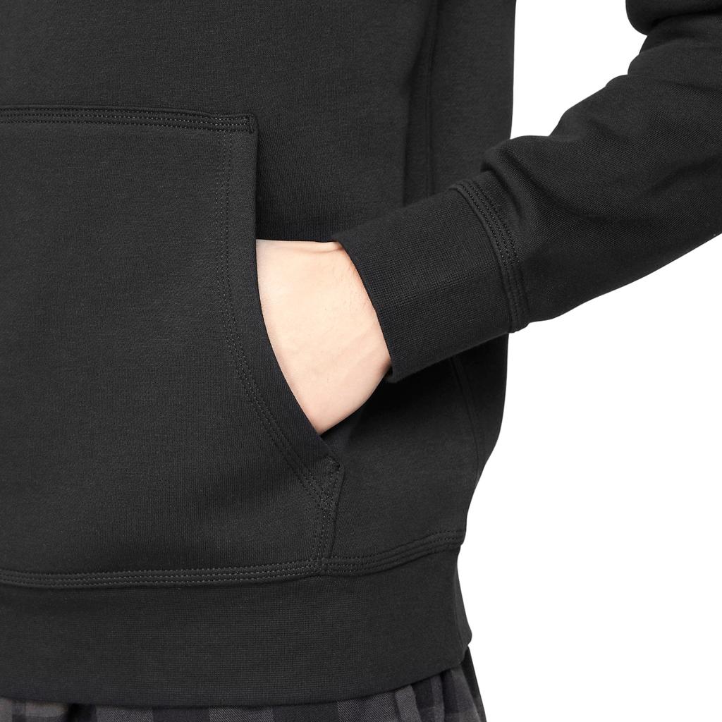Nike Mikina s kapucí z fleecu Pohodlný top s dlouhým rukávem Stahovací měkké tepláky Mikinová souprava Unisex topy Černá CK6366-010+623453-010