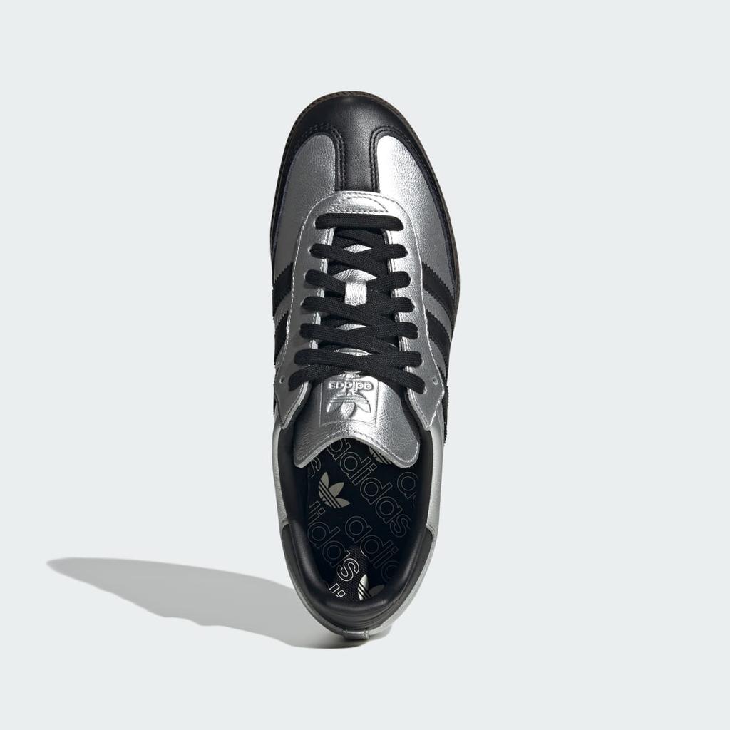 adidas Samba OG Shoes KI8464 Unisex Originals Sneakers Silver Metallic / Core Black / Dark Brown