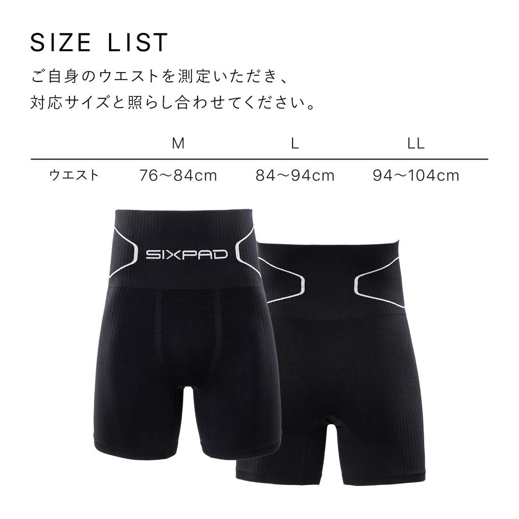 MTG Sixpad Boxer Black Manufacturer [SIXPAD] Pants, [Genuine Product] (L)