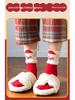2025 Seamless Christmas Socks - Mid-calf Combed Cotton for Women, Men & Children - Autumn/Winter Collection