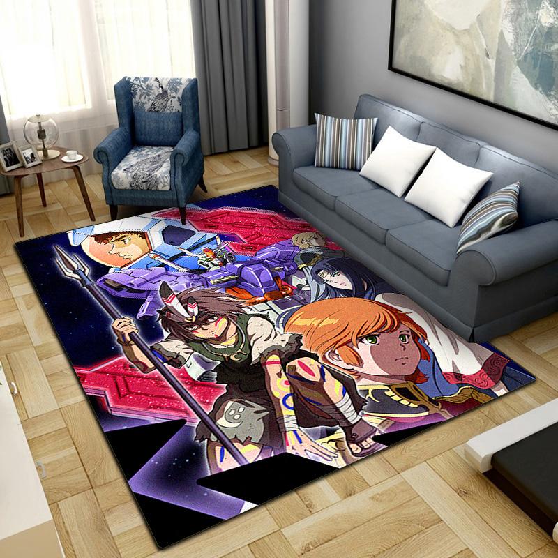 Anime Mobile Suit Gundam Print Rug Living Room Home Fashion Decoration Office Desk Chair Carpet LXR106