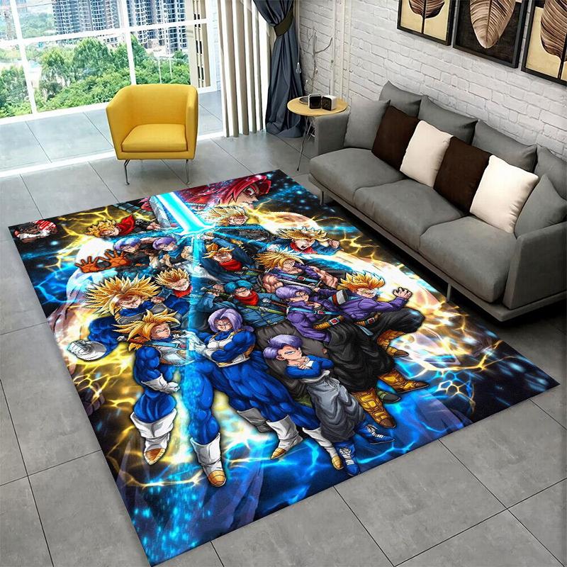 Tappeto Tappetino Anime Gioco Cartoon D-Dragon Ball per Stanza dei Giochi Camera da Letto Soggiorno Divano Decorazioni per la Casa, Tappeto per Area Bambini Tappetino Antiscivolo per Pavimento
