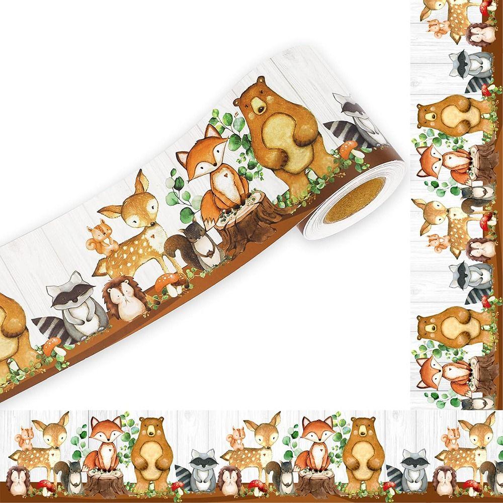 Colorful Bow Border Decorative Sticker Self-Adhesive DIY Poster Border Stickers Flower Black Board Decorative Stickers