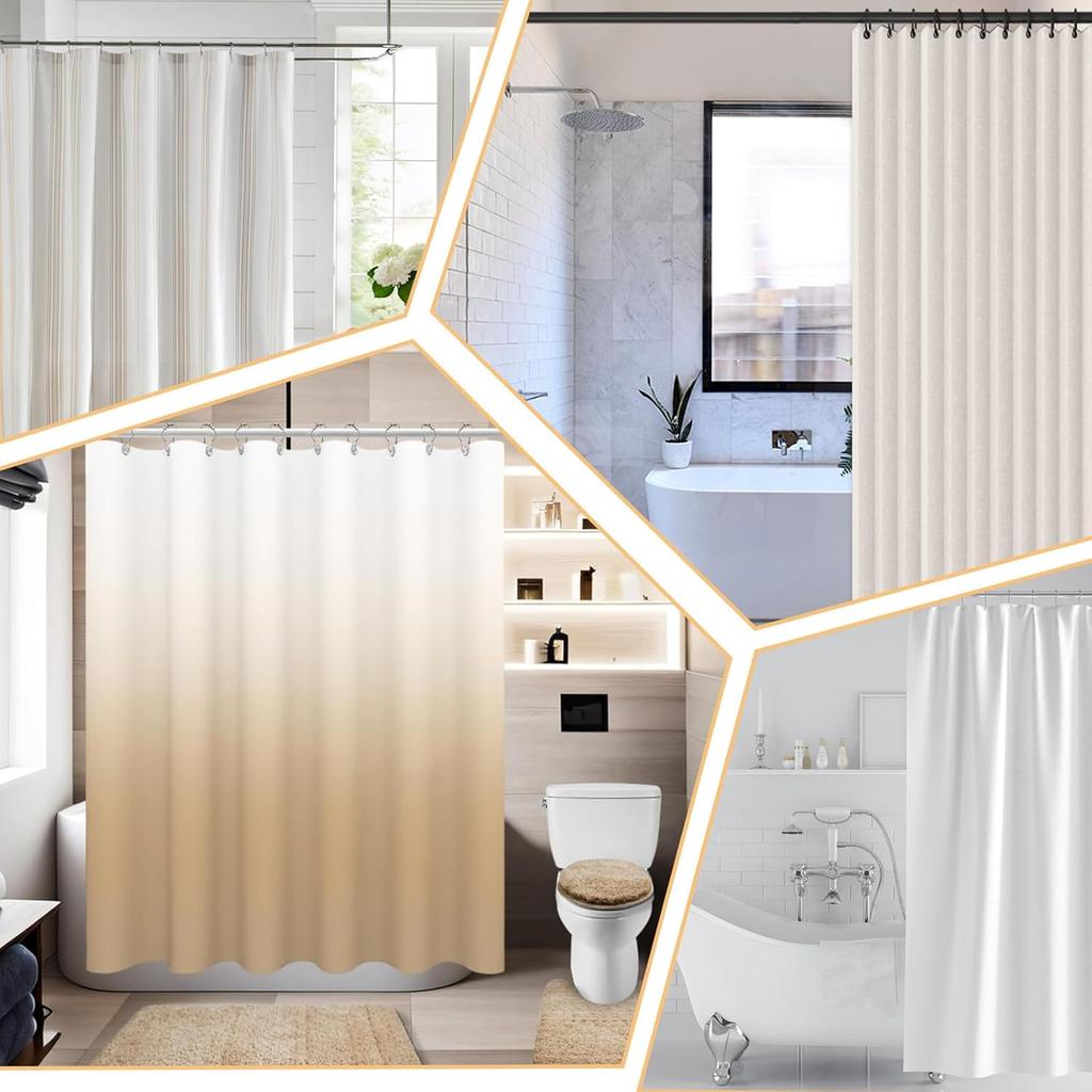 6pcs Shower Curtain Clips to Wall,Self Adhesive Shower Curtain Clips for ide Showers,Windproof Splash Guard Showers Clip to Wall for Fixing