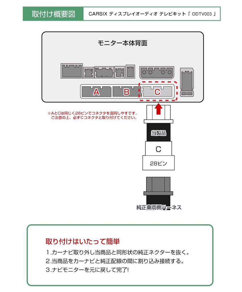 CARSIX [ODTV003] Yaris Display Audio TV Kit MXPH10/MXPH15/KSP210 (Year: Reiwa 2.2 ~) 7 Inch/8