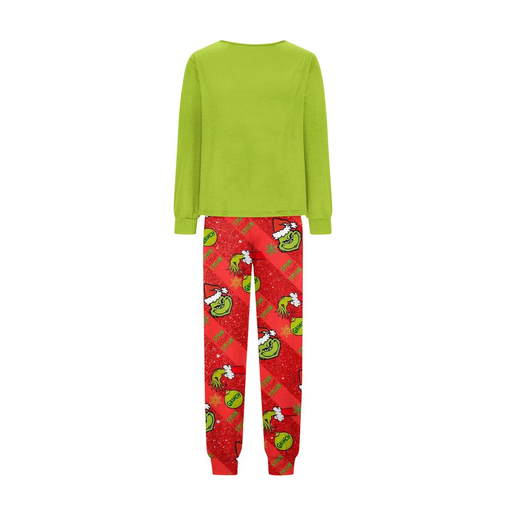 Christmas Prints Family Matching Long Sleeve Tops+Pants Set Family Matching Sets