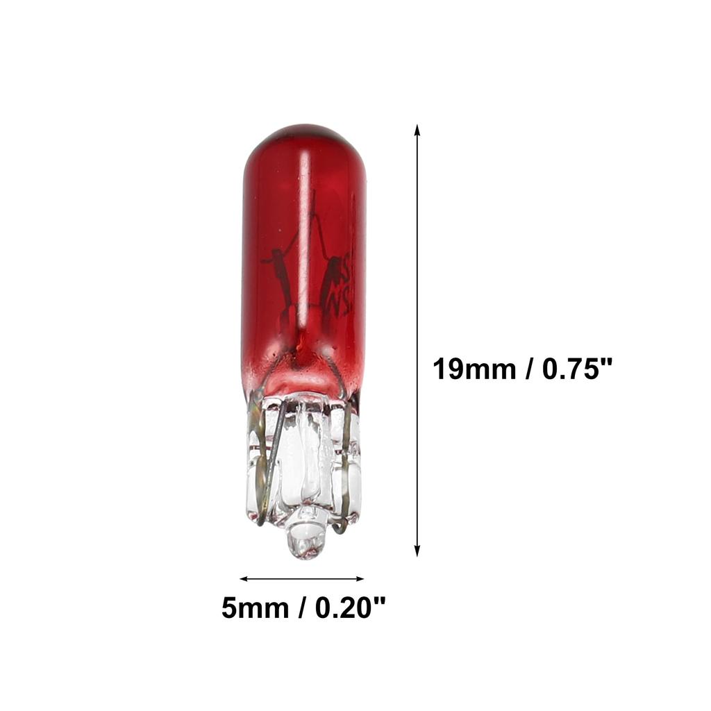 X AUTOHAUX T5 LED Incandescent Dashboard Light for Car DC W1.2W 10pcs Red