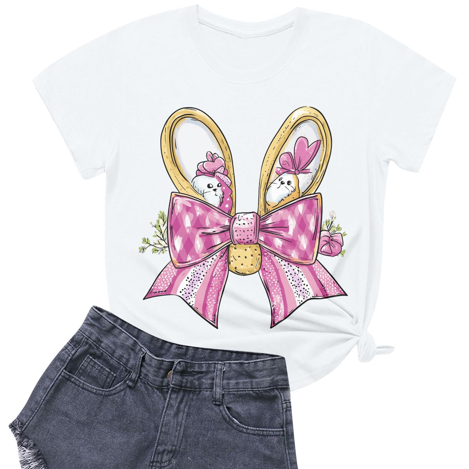 

Женская повседневная футболка с круглым вырезом и короткими рукавами с принтом L бежевый