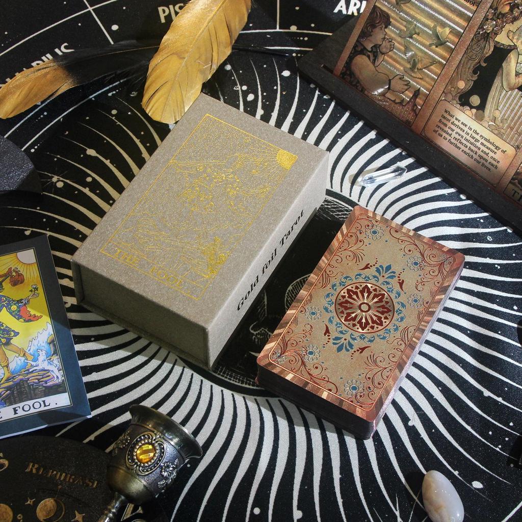 Rider-Waite Tarot Deck: Beginner-Friendly, Hot Stamped, Waterproof PVC Cards for Card Games.
