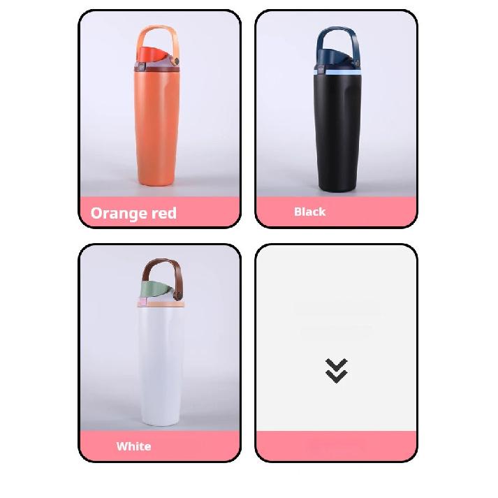 Portable car cup 304 stainless steel insulated cup outdoor cold preservation sports water bottle for cold and heat preservation