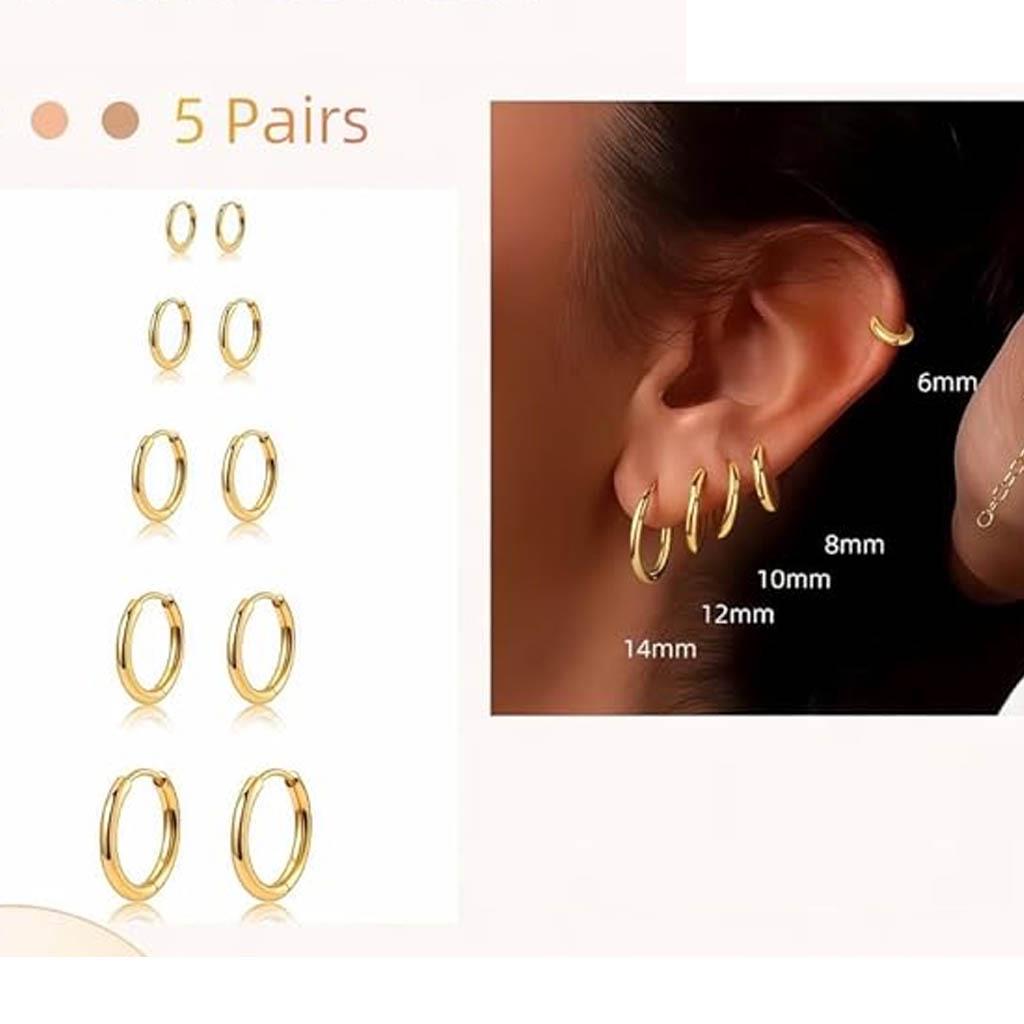 Stainless Steel Hoop and Stud Earrings: Thick, Thin, and Coil Styles